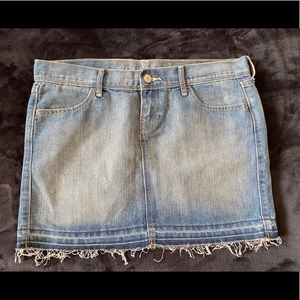 Adorable Jean Skirt with Raw Edge size 6
